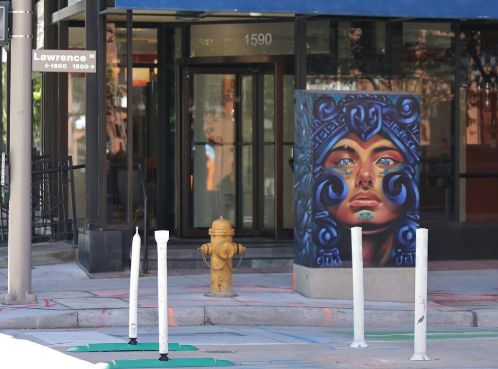 Street art along the 16th Street Mall in downtown Denver