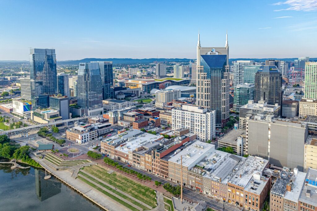Office towers in downtown Nashville